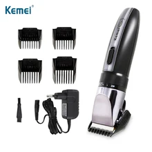 KEMEI электрическая машинка для стрижки волос перезаряжаемый триммер для волос Низкий уровень шума бритва Беспроводная Машинка для стрижки волос для мужчин профессиональный триммер для бороды