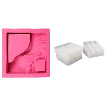 

Cement Mold Silicone Mold Terraced Concrete Terracing Fleshy Flower Pots Mold & Resin Silicone Molds Jewelry Box Molds