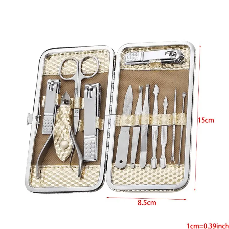 

Professional Nail Care kit Manicure Grooming Set with Travel Case(Gold)