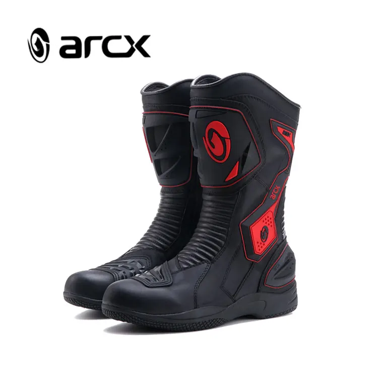 Мотоциклетные ботинки ARCX водонепроницаемые кожаные противоударные обувь для