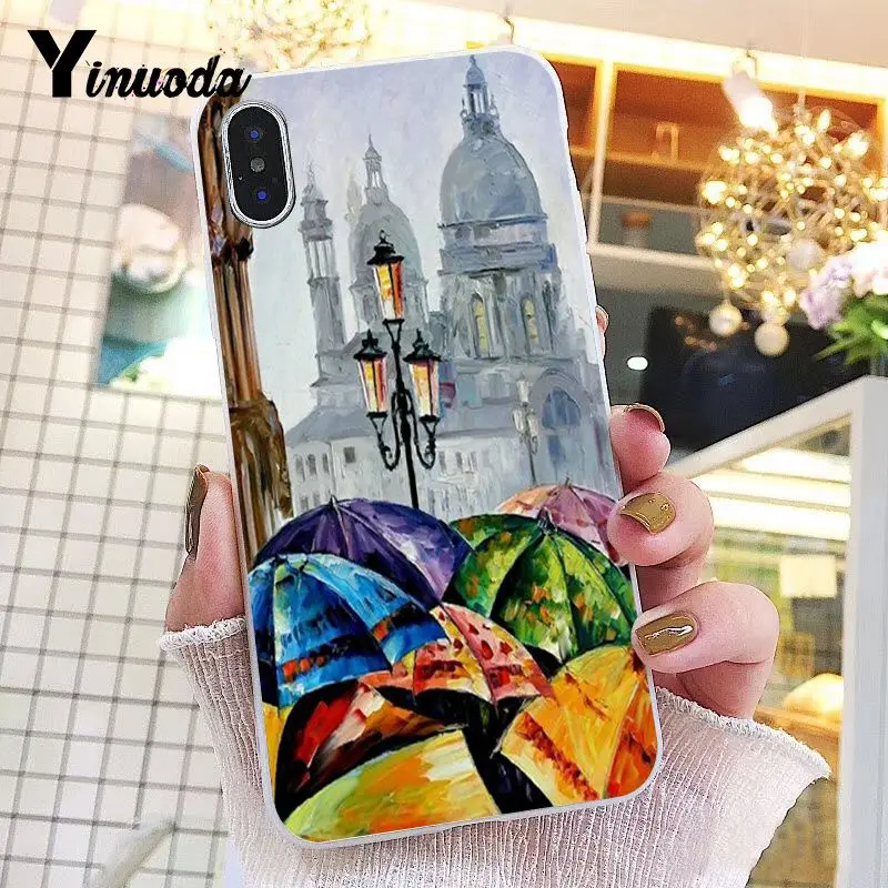 Yinuoda Italy night in venice Transparent Phone Cover Case for iPhone 8 7 6 6S Plus X 10 5 5S SE XR XS XSMAX Coque Shell Fundas - Цвет: 4