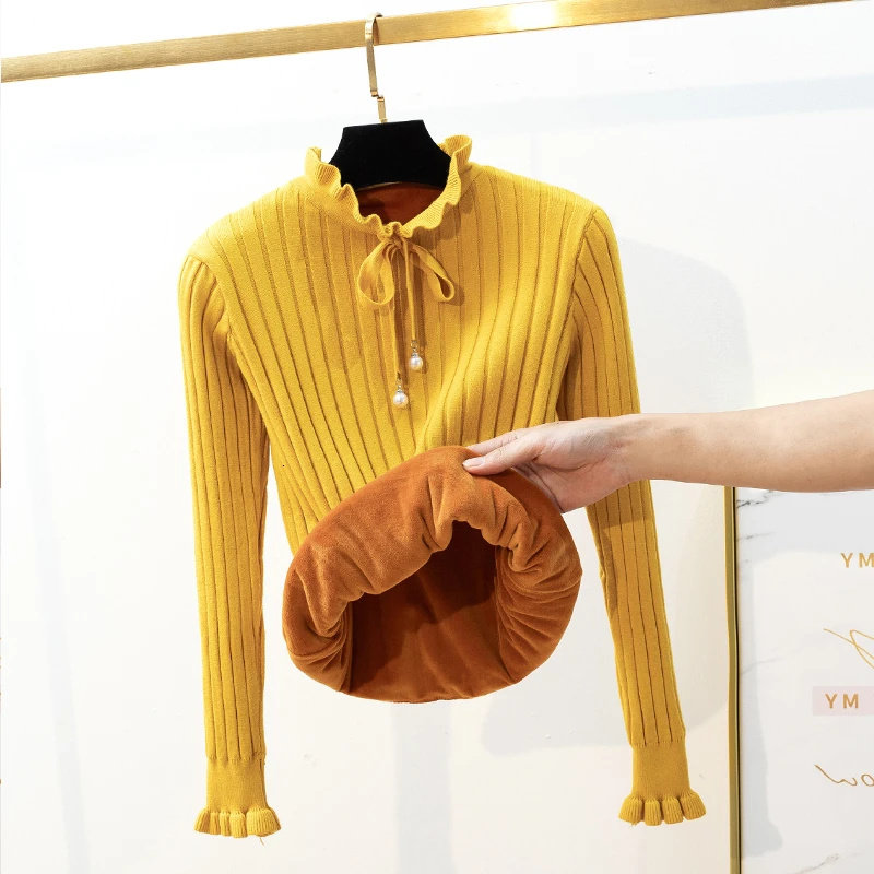 

Fashion Turtleneck Sweaters Women Long Sleeve Warm Cashmere Knitted Thick Women Sweater Bottoming Pullovers Female Jumper