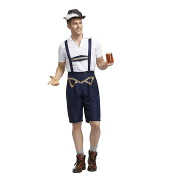 

German Festival Beer Man Costume Adult Men Oktoberfest Carnival Party Dress Up Uniform