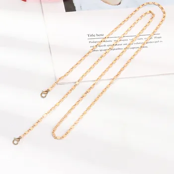 

1PC Face Mask Lanyard Handy&Convenient Mask Rest&Ear Holder Rope Unisex Anti-lost Chain metal Golden Glasses Chain Neck Straps M