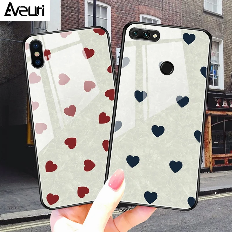 

Luxury Love Glass Case For iPhone X XR XS MAX 7 8 Plus Coque 9H Tempered Silicone Cover Phone Case For iPhone 5 5S SE 6 6S Plus