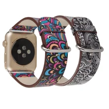 Цветной приёмный Национальный пояс кожаный ремешок для часов Apple Watch ремешок для iwatch 38 42 мм 40 мм 44 мм серия 5 4 3 2 1 серия 5