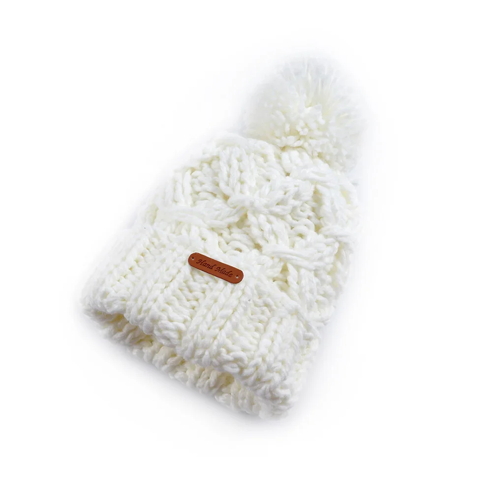 Белый Skullies Beanies зимняя женская шапка теплая вязаная теплая шапка теплая шерстяная шапка для отдыха модные утолщенные зимние шапки - Цвет: Белый