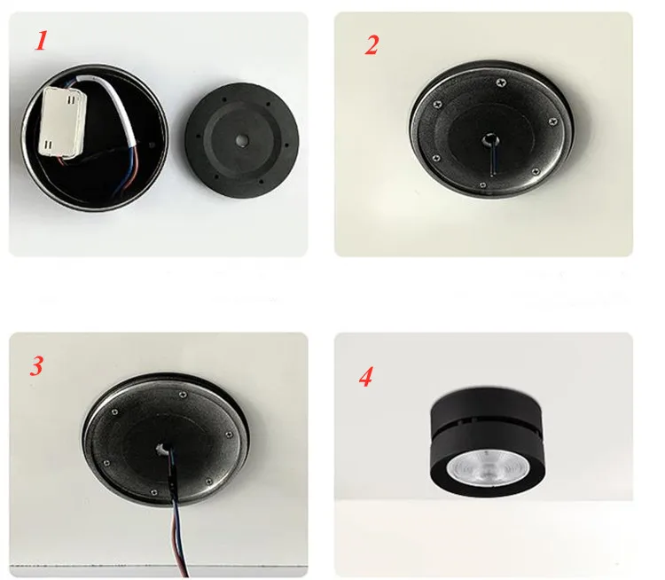 graus ajustável cob para baixo luz 7w