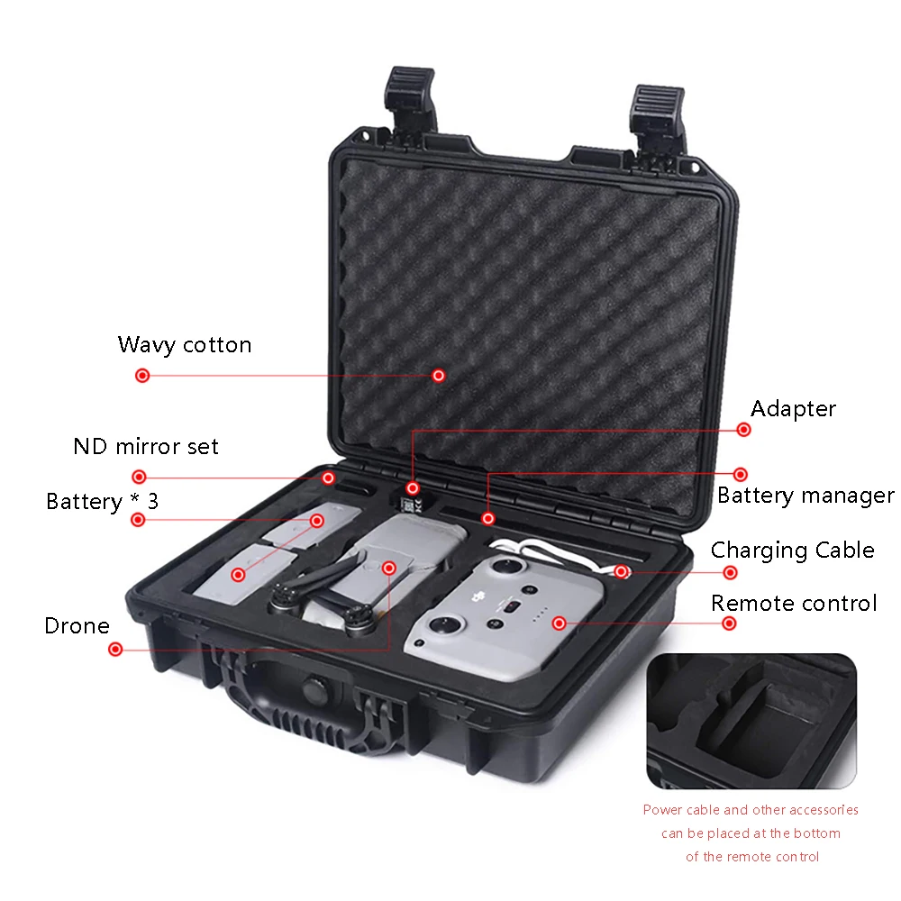 Bolsa à Prova de Explosão para Mavic Bolsa de Armazenamento à Prova Case para Mavic Dhard Água Capa Dura Escudo Bolsa Portátil Acessório ar 2 - 2s - Image 2