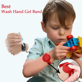 

15ml Gel Dispenser Bracelet Reusable Hydroalcoholic Gel Wristbands Hand Sanitizer Distributor Desinfectant Main Wrist Dispensers