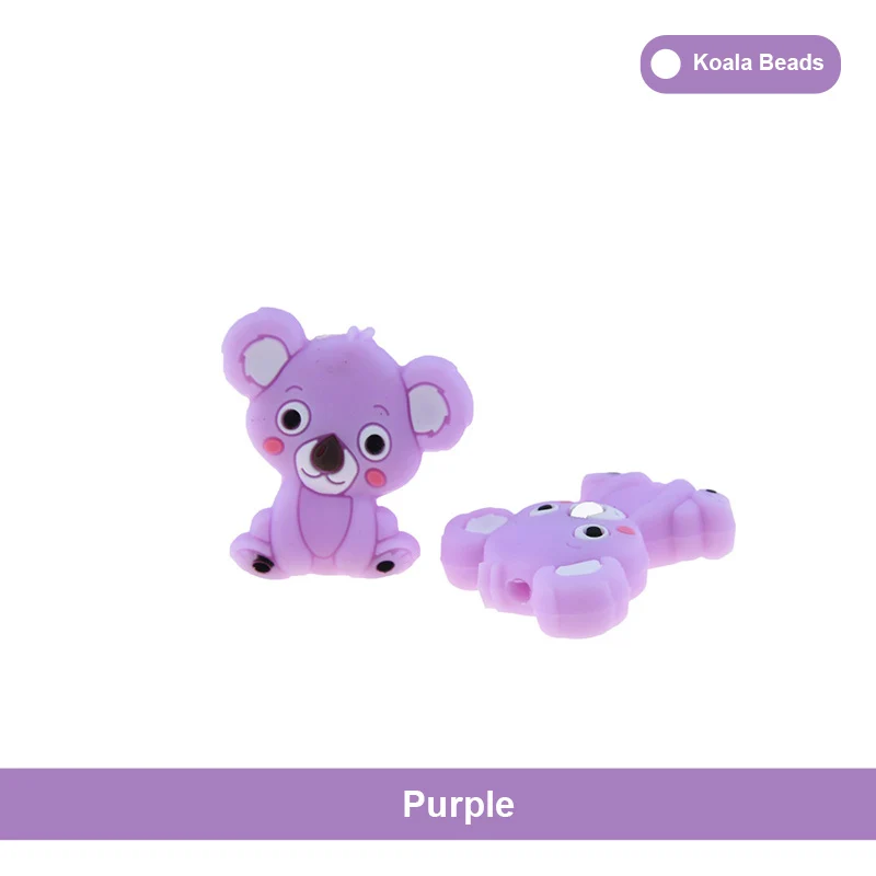 Silicone Koala Beads - Purple