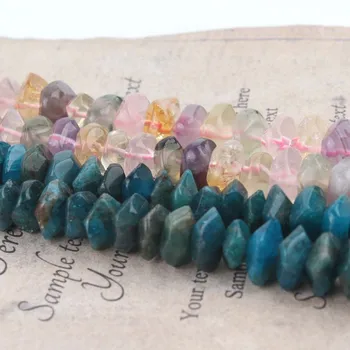 

Irregular Freeform Natural Stone Blue Apatite Multicolor Quartz Beads For Jewelry Making 6-11mm Diy Bracelet Necklace 7.5inches