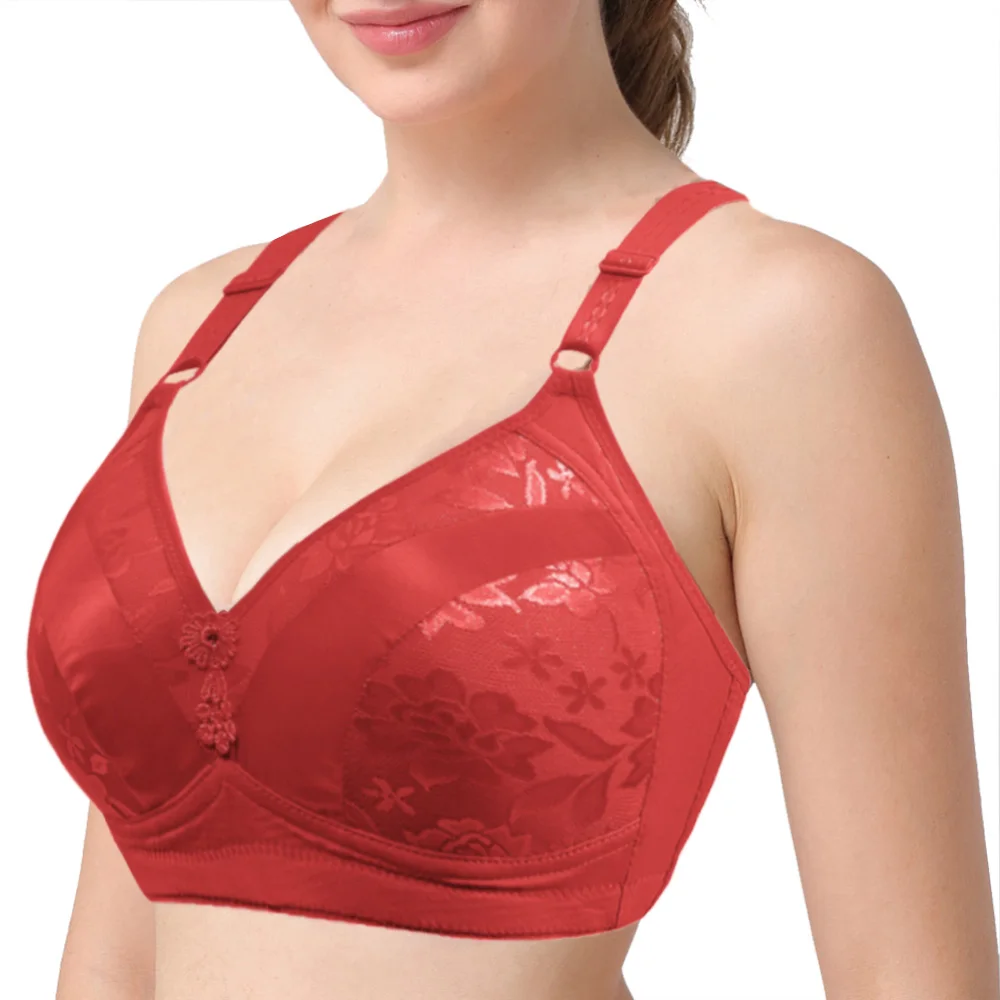 

Plus size Bras For Women 38-48 A B C D Support Push up Bra 3/4 Cup Sexy Lingerie Padded Wireless Brassiere Fashion Bralette