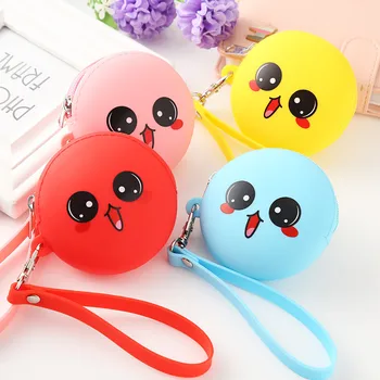 

Kids Cartoon Coin Purse Girls Change Purse Kawaii Wallet Portable Zipper Card Bag Key Holder Silicone Headset Storage Organizer