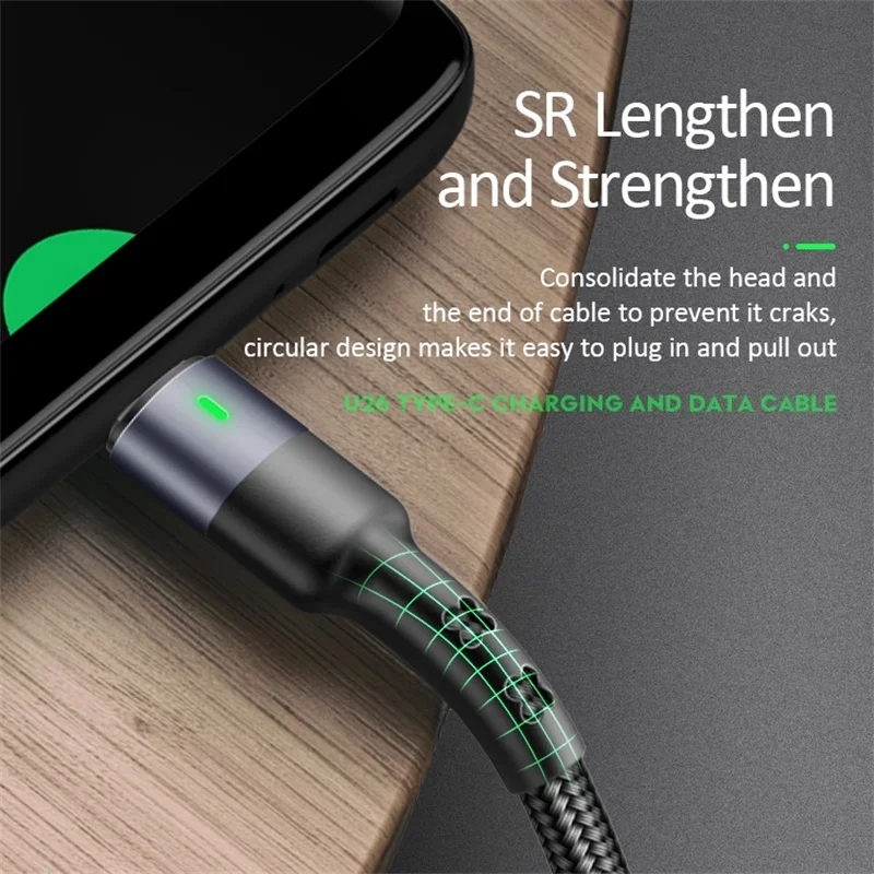 USAMS для USB защитный кабель короткий 0,5 m 1m 2m светодиодная USB зарядка кабель для передачи данных для iPhone xs max xr 8 7 6s plus 5 apple ipad зарядное устройство