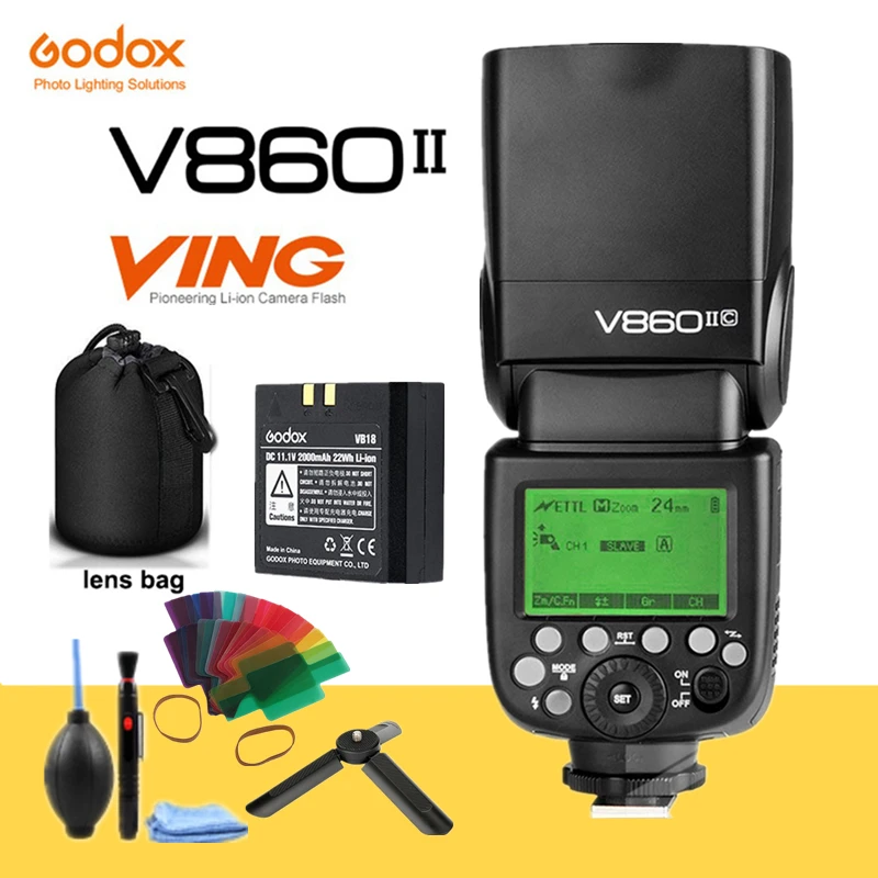 Godox Ving V860II V860II-S/N/C/F/O GN60 E-TTL HSS 1/8000 литий-ионная батарея Speedlite Flash для Sony Nikon Canon Olympus
