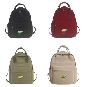 

Fruit Embroidery Canvas Backpack School Bag Casual College Daypack for Teenager Daypack