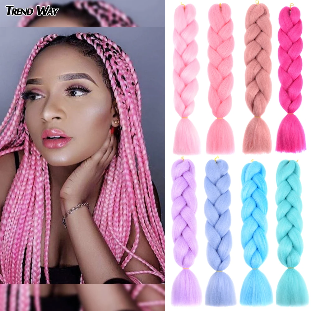 

Synthetic Jumbo Braid Hair Expression Box Braids Synthetic Hair Extension Wholesale Pre Stretched Yaki Ombre Braiding Colored