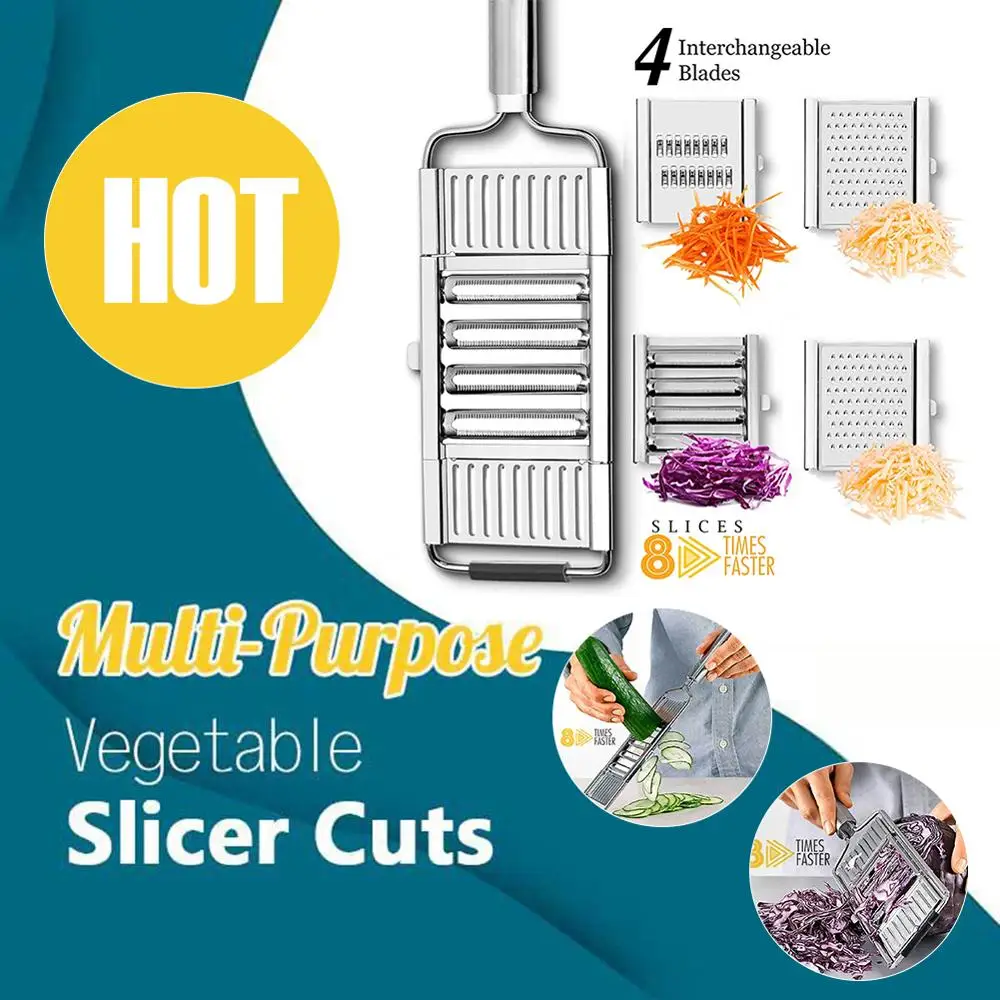 

Kitchen Mandoline Slicer Stainless Steel Multi Blade Adjutsable Peeler for Fruits and Vegetables Kitchen Accessories Fast delive