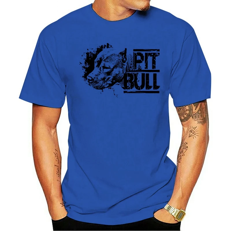 

2020 Fashion T Shirts Pitbull Dog Pit Bull Top Design Mens O-neck 100% cotton