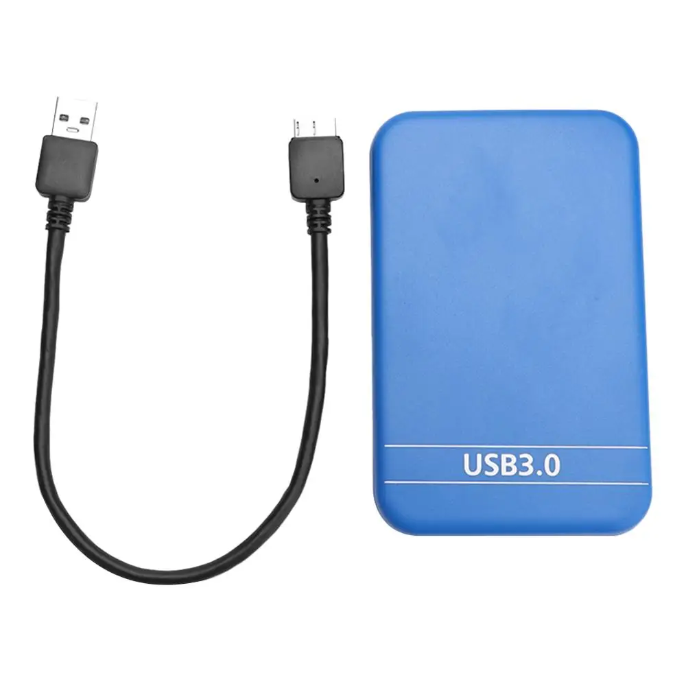 Синий 2,5 дюймов SATA 2 HDD SSD в коробке чехол USB 3,0 внешний корпус жесткого диска, совместимый с Windows 98/SE/me/2000/XP - Цвет: Синий