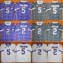 TCU Рогатые Лягушки 5 LaDainian Tomlinson 2 Trevone Boykin college Джерси-белый фиолетовый серый размер S-3XL