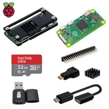 Original raspberry pi zero v1.3 com caso acrílico mini hdmi-adaptador compatível 40pin gpio encabeçamento otg cabo pi0