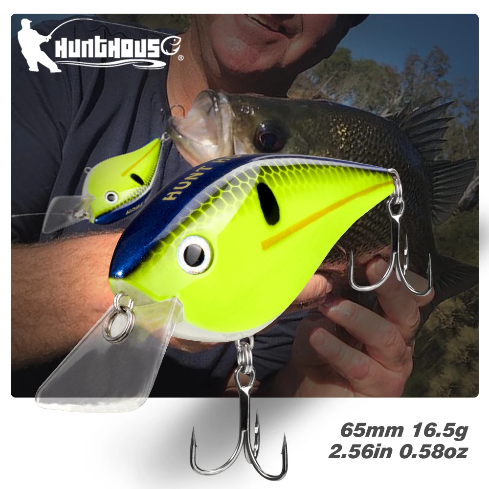 

Hunthouse KVD 2.5 Squarebill Crankbait Fishing Lures Wobblres Swimbait Artificial Baits Floating 65mm 16.5g For Bass Trout Pike