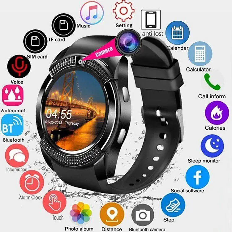TWISTER.CK Y1 умные часы Bluetooth с сенсорным экраном камера/Слот для sim-карты водонепроницаемые часы для позиционирования детей