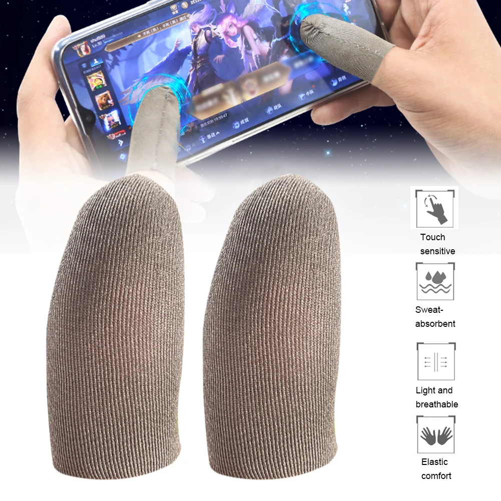 Handphone Touch Screen Game Finger Set 2 Anti-perspirant Finger Set To Absorb Sweat Soft And Flexible Not To Draw Wire Handphone Touch Screen Game Finger Set 2 Anti-perspirant Finger Set To Absorb Sweat Soft And Flexible Not To Draw Wire