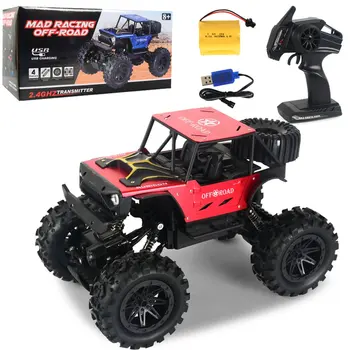 

1:14 RC Off-road Climbing Car 2.4G Remote Control Crawler Vehicle Model Military Truck Toy For Kids Gift