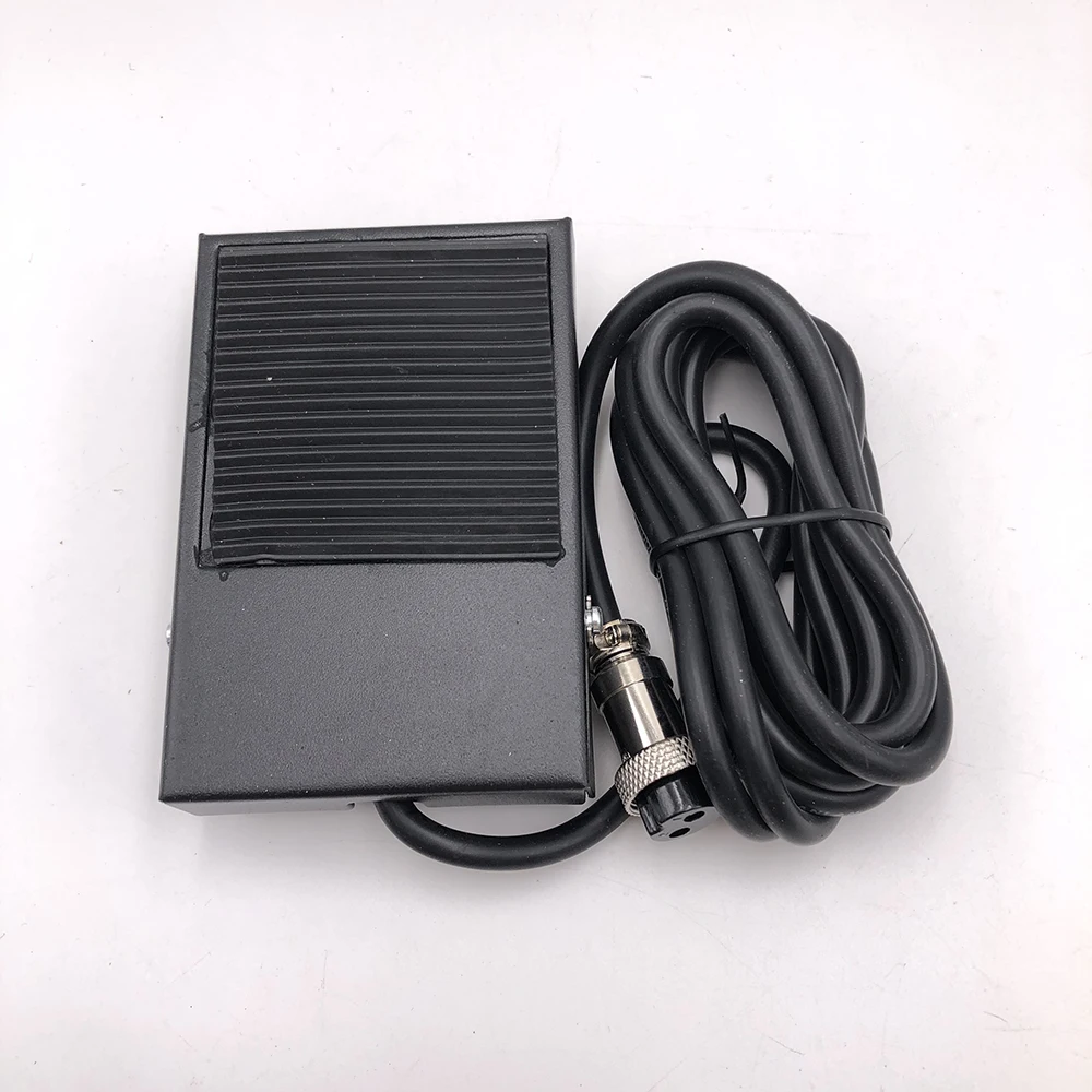 Free your Hand Spot Welding Switch Tig Torch Metal Foot Pedal Foot Switch 1.8 Meters Cable 2 Pins connector