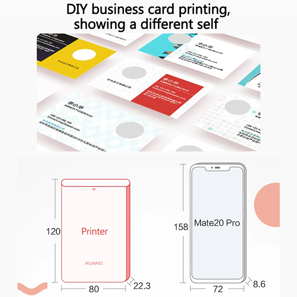 huawei мини-фотопринтер AR принтер Zink портативный карманный принтер Bluetooth 4,1 300 точек/дюйм поддержка DIY Share 500 мАч CV80