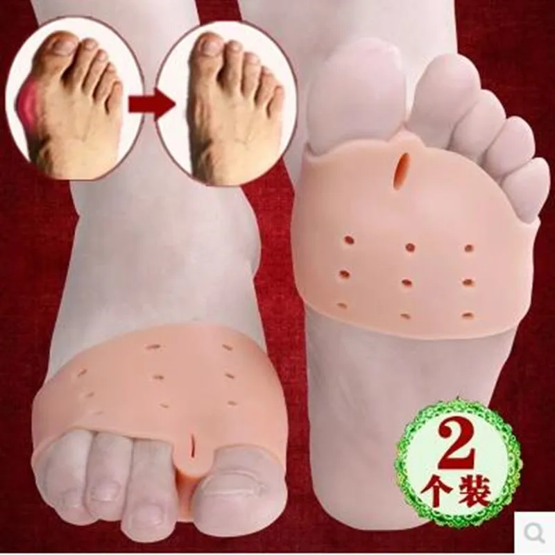 1pair Hallux Valgus Orthotics Silicone Toes Separator The Big Toe Bunion Corrector Foot Daily Use Care Tool Orthopedic Pad