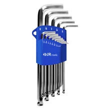 

JRready 13PCS AW-I1310 Industrial Inch Hexagon Spanners Hex Key 0.05-3/8 S2 Alloy Steel Allen Wrench Repair Hand Tool Set