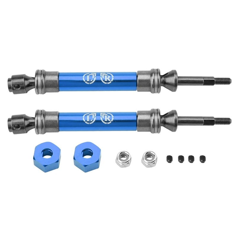 

RC Car Drive Shaft, 2 Pcs Rear Drive Shaft CVD Transmission Axle for Traxxa S Slash 2WD 1/10 Truck Accessory