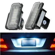2PCS White License Plate LED Light Error Free For Mercedes Benz W203 W211 W219 dropshipping Balaclava