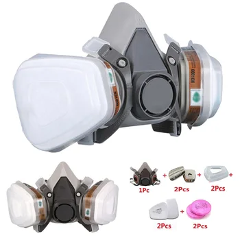 

Protective Prevent Saliva Splash Mask 9-In-1 Set 6200 Half Face Painting Spraying Gas Protector Filter Cover Safety