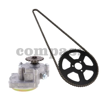 

2-Stroke / 4-Stroke Transmission Gear Box, 25H 68T 68 Tooth Rear Sprocket and 68 Links Chain for 49cc Mini Pocket Bike