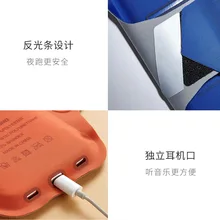 Спортивная сумка на руку для мобильного телефона, водонепроницаемая и устойчивая к поту дышащая ткань-отдельный разъем для гарнитуры с сенсорным экраном