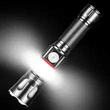 Meijuner фонарик T6 двойной светильник Телескопический жезл с подсветкой USB Перезаряжаемый СВЕТОДИОДНЫЙ Фонарь ручной рабочий свет B018