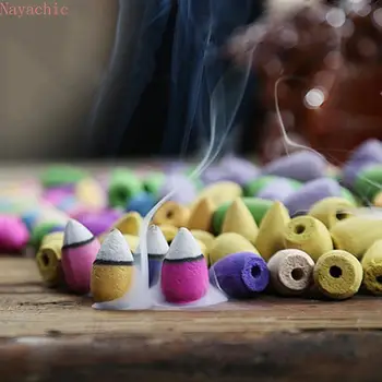 

25/50/70/125 Pcs Incense Smoke Backflow Incense Sandalwood Fragrant Aromatherapy Indian Tibetan Cones C