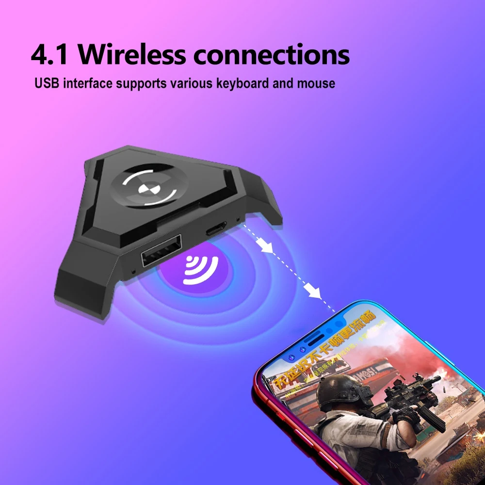  Mobile Phone Game external Keyboard Mouse Bluetooth Converter for PUBG The Battlefield Mobile Games