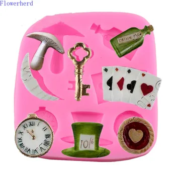 

Poker Gentleman Hat Magic Clock Cake Mold DIY Silicone Fondant Baking Tool Chocolate Candy Mold Cake Decoration Pastry Tools