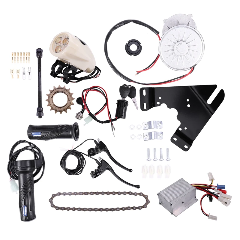 

24V 250W Motor Controller Electric Bike Conversion Kit Flywheel Handle Motor Bracket Chain for E-Bike Bicycle Kit