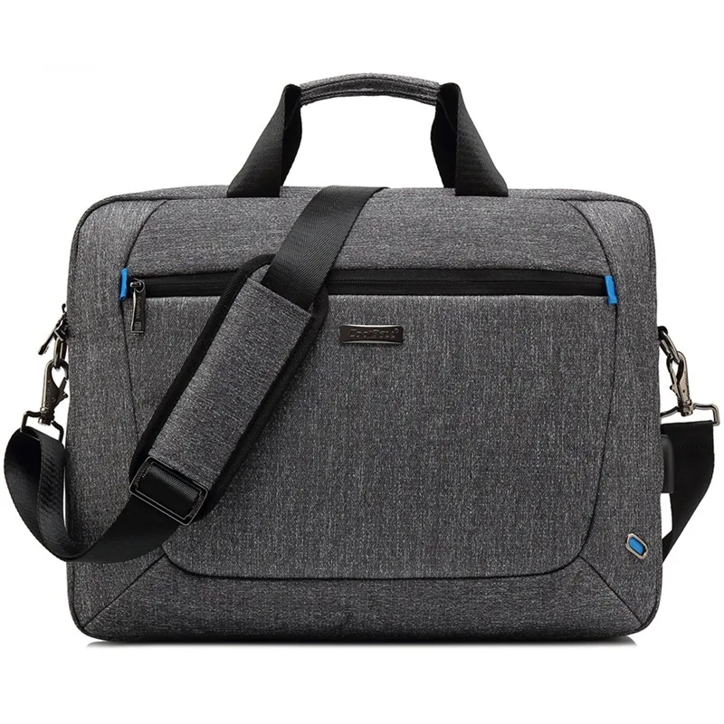 15.6 inch Gray CoolBell мужской офисный портфель водонепроницаемая сумка на плечо для ноутбука Повседневная сумка через плечо сумки-мессенджеры противоугонные сумки большой емкости - Цвет: 15.6 inch Gray