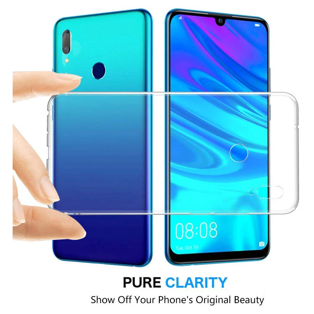 100 шт./лот, для huawei P Smart, ультратонкий, прозрачный, ударопрочный, ТПУ, задний Чехол, мягкий, силиконовый, прозрачный чехол, бампер