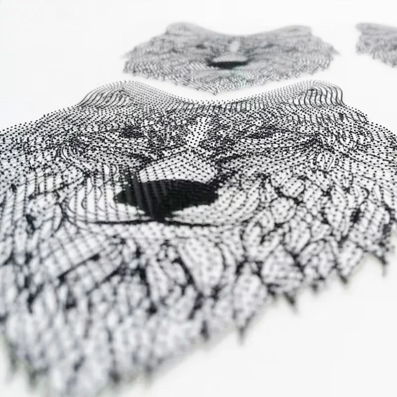 [Большой] оптовая/розничная продажа 3D голова Волка 3,46 "* 5,31" патч гладильная наклейки для одежды рюкзак для одежды вышивка