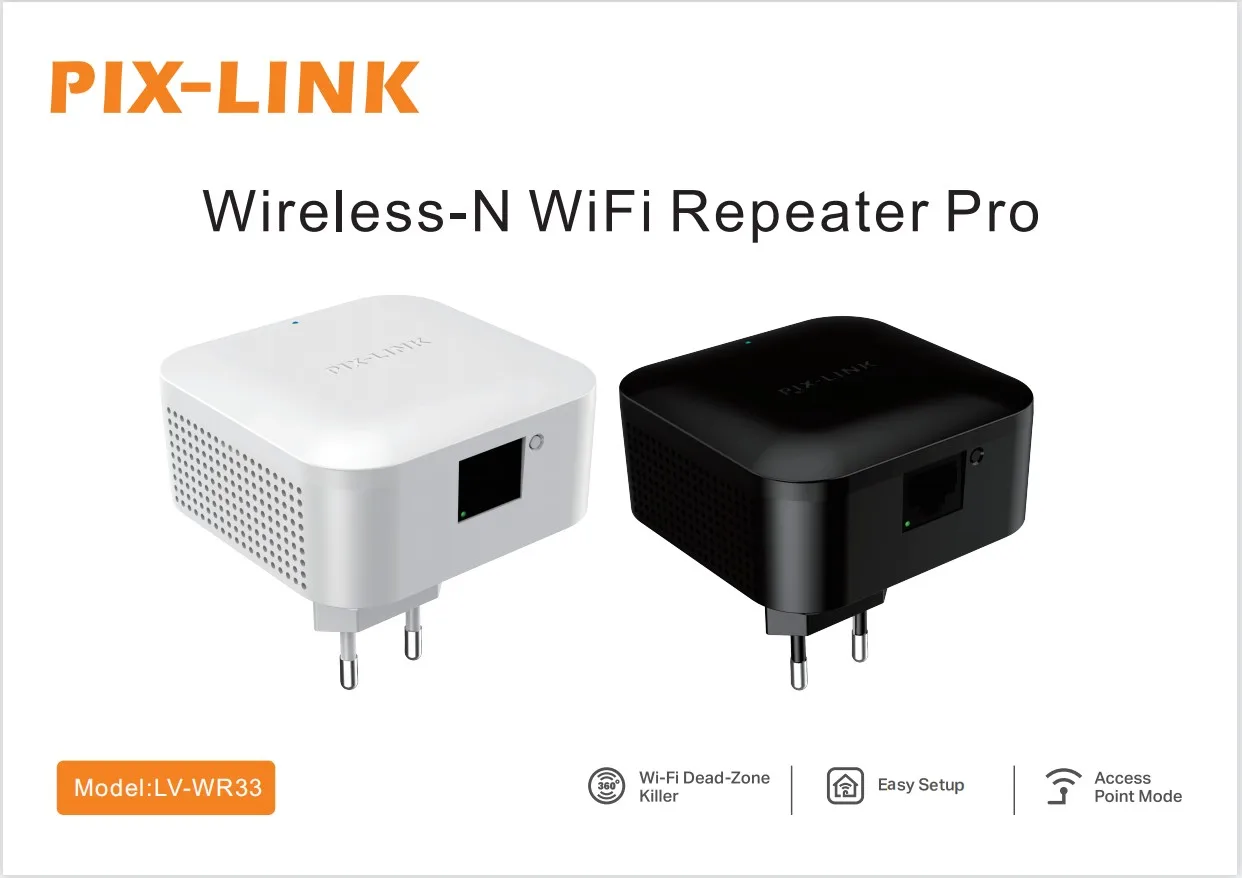 PIX-LINK LV-WR33 wifi repeater 300Mbps Wifi Amplifier Fast Signal Booster Wireless Network Repeater for home and office wifi repeater router