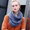 New women solid color cable knitting wool snood infinity scarf winter neck warmer cowl collar circle scarves AC041 ► Photo 3/6